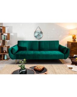 Sofa rozkładana aksamitna Divani Zielony