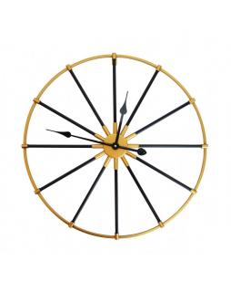 Zegar metalowy czarno-złoty Wzór 2