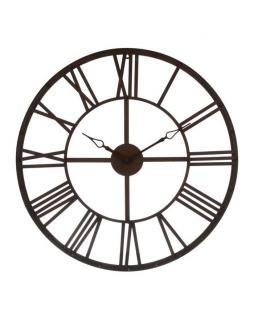 Zegar metalowy vintage 70 cm Brązowy