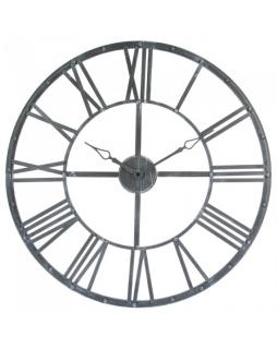 Zegar metalowy vintage 70 cm Szary