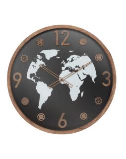 Zegar ścienny z mapą świąta 65 cm