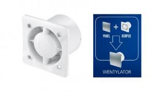 Awenta wentylator korpus wentylator z czujnikiem wilgoci pod panel ozdobny fi 125 KWS125H