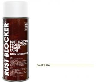 Biała farba bezpośrednio na rdzę w sprayu Rust Blocker RAL9010 400ml