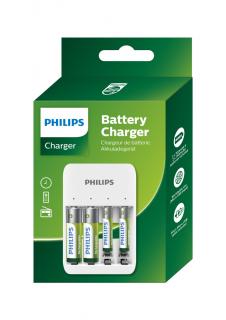 Ładowarka usb do akumulatorków baterii + akumulatorki  AA  AAA  Philips scb4013nb/00