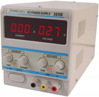 Zasilacz laboratoryjny  regulowany 30V 5A DC LED 305D