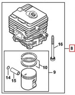 Cylinder z tłokiem Ø 34 mm