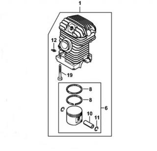 Cylinder z tłokiem Ø 42,5 mm