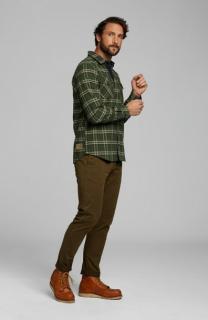Koszula flanelowa plaid flannel zielono/beżowa