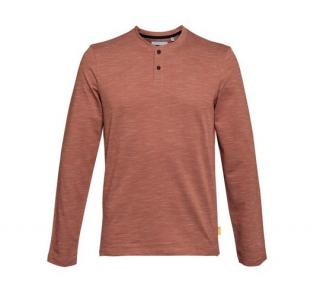 Koszulka z długim rękawem HENLEY pomarańczowa