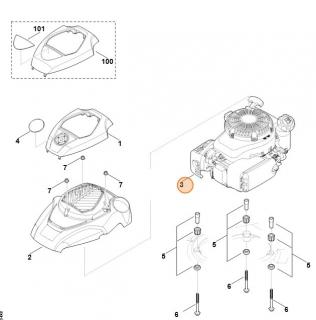 Spalinowy silnik benzynowy HD775 (HD775-3025)