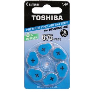 BATERIA ZN-AIR PR44 (675) BLISTER 6SZT TOSHIBA