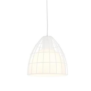 LAMPA WISZĄCA FRAME-L 1x E27 biały / biały połysk