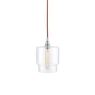 LAMPA WISZĄCA LONGIS-IV 1x E27 przew. czerwony