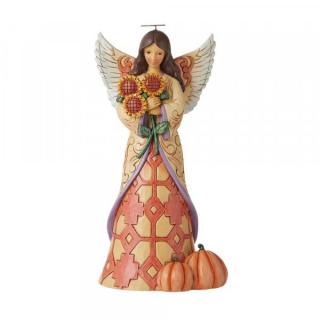 Anioł jesieni z dynią i słonecznikami Autumn Angel 6010677Jim Shore anioł jesień dynia słoneczniki figurka