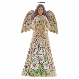 Anioł Kwiecień patron urodzonych w kwietniu April Angel 6001565 Jim Shore, pamiątka narodzin, chrztu figurka dewocjonalia