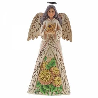 Anioł Listopad Monthly Angel Figurine November Angel 6001572 artysta Jim Shore, pamiątka narodzin, chrztu figurka dewocjonalia