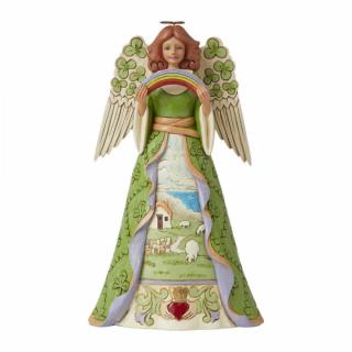 Anioł z tęczą i koniczyną szczęścia  "Błogosławieństwo  dla Was" Blessings Be Upon 'Ye' 6008403  Jim Shore figurka dewocjonalia