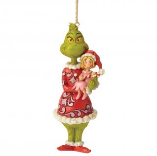 Grinch zawieszka z bajki "Grinch Świąt nie będzie" Grinch Holding Cindy Lou (Hanging Ornament) 6002072  Jim Shore figurka dekoracja pokój dziecięcy