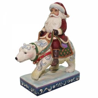Mikołaj i miś polarny  Bear With Me (Santa riding polar bear) 4058784 Jim Shore figurka ozdoba świąteczna