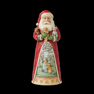 Mikołaj i szczeniaczki figurka artysty 6010825 Jim Shore figurka ozdoba świąteczna Mikołaj prezent szczeniaki szczenięta worek