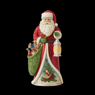 Mikołaj z latarnią i prezentami  "Świąteczny blask"  6010831 artysty Jim Shore figurka ozdoba świąteczna Mikołaj prezent latarnia