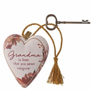 Serce zawieszka "Babcia to Miłość"  Grandma is Love Art Heart 1003480228 Heart Art Heart  figurka ozdoba serce
