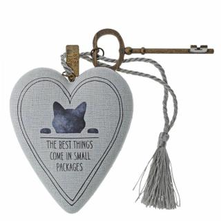 Serce zawieszka  - Kocia miłość - The Best Things Cat Art Heart 1003480235 figurka ozdoba serce