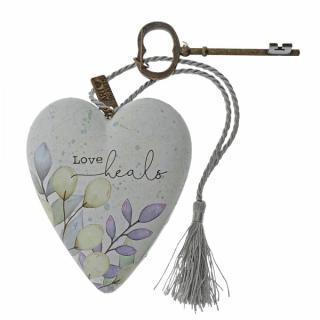 Serce zawieszka "Miłość leczy"  Love Heals Art Heart 1003480241 figurka ozdoba serce