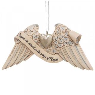 Skrzydła Anioła zawieszka "Modlitwy niesione są na skrzydłach aniołów" 6009576 Jim Shore figurka dekoracja pokój dziecięcy