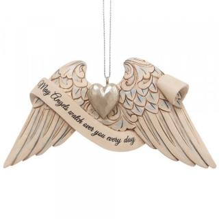 Skrzydła Anioła zawieszka "Niech anioły czuwają nad Tobą każdego dnia" 6009574 Jim Shore figurka dekoracja pokój dziecięcy