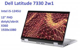 2w1 DELL Latitude 7330 i5-1245u 16 1TB SSD 13,3" FHD 1920x1080 Dotyk x360 WiFi Kam Bt Win11pro Gw12mc