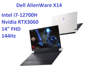 DELL Alienware X14 i7-12700H 16GB 1TB SSD 14 FHD 1920x1080 144Hz GeForce RTX3060 6GB WiFi BT Kam Win11 gw12mc