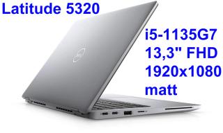 Dell Latitude 5320 i5-1135G7 8GB 1TB SSD 13,3" FHD 1920x1080 matt KAM WiFi BT win11pro GW12mc