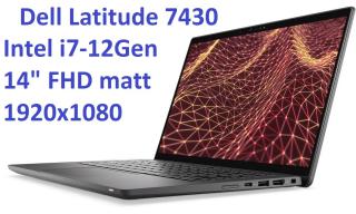 Dell Latitude 7430 i7-1265U 32GB 1TB SSD 14'' FHD 1920x1080 matt WiFi BT Kam win11pro GW12mc