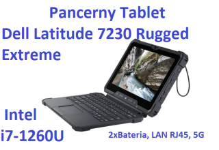 Tablet z klawiaturą DELL Latitude 7230 Rugged Extreme i7-1260U 16GB 512SSD 12" FHD+ 1920x1200 Mat Win11pro 5G LAN KAM WiFi BT Gw12mc