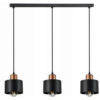 Lampa LOFT ABI-G W2 3xE27 wisząca czarno złota