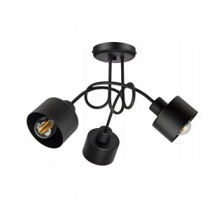 Lampa LOFT ABI P6 czarna 3xE27 plafon