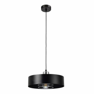 Lampa LOFT IDA-S W2 1xE27 wisząca czarno srebrny