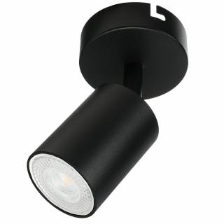 Lampa Oprawa SIENA-ALU-B/B 1xgu10 czarna z czarnym przegubem - kinkiet plafon