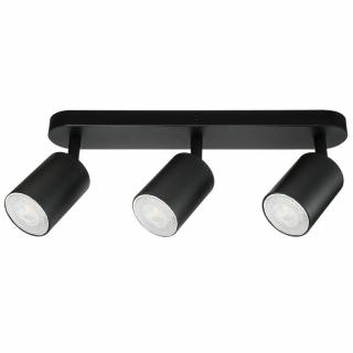 Lampa Oprawa SIENA-ALU-B/B 3xgu10 czarna z czarnym przegubem - kinkiet plafon