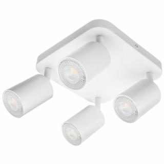 Lampa Oprawa SIENA-ALU-W/W 4xgu10 biała z białym przegubem - kinkiet plafon