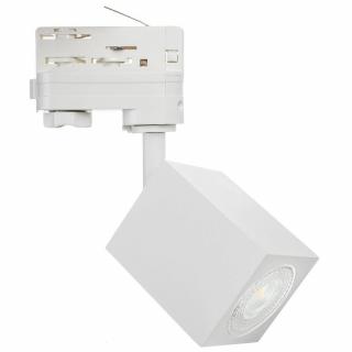 Lampa OSCAR-Track-ALU-W/W-3F biała z białym przegubem 1xgu10 LUXsystem-3F (na szynę trzyfazową)