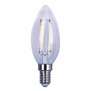 Żarówka FILUX filament E14 led 2W świeca ciepła biała 2700K RETRO