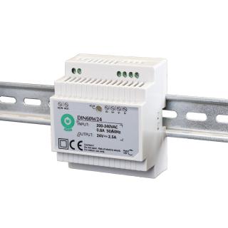 Zasilacz POS na szynę DIN 60W 24VDC 2,5A DIN60W24