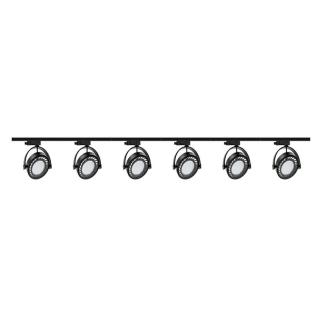 Zestaw 6x lampa PIANO Track 3F czarna z żarówką led gu10 ES111 8,9W ciepła biała + szynoprzewód 2 x 2m kolor czarny