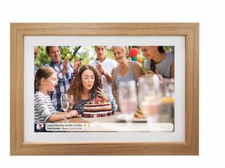 Cyfrowa Ramka na zdjęcia FULL HD FRAMEO Wi-Fi Ekran dotykowy IPS 15.6”" 16GB Denver PFF-1543LW jasne drewno