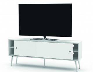 Drewniana szafka rtv SONOROUS RETRO RTRA-140-WHT-WHT szerokość 140 cm