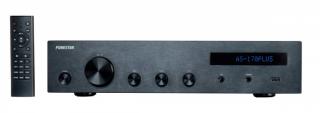 Fonestar AS-170PLUS - Zintegrowany wzmacniacz stereo Hi-Fi, wbudowany odtwarzacz USB/MP3, Bluetooth 4.0 i tuner FM, 80 + 80W RMS @ 4Ω