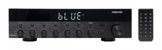 Fonestar AS-6060 - Zintegrowany wzmacniacz stereo, 2 x 60W @ 4Ω, wbudowany odtwarzacz USB/MP3, Bluetooth, tuner FM, 2 wejścia mikrofonowe z regulacją natężenia dźwięku, tonu, echa.