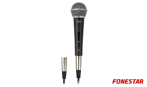 Fonestar FDM-1036 -  Jednokierunkowy mikrofon dynamiczny, kapsuła kardioidalna, 40-15kHz, 3m 6.3mm mono jack, włącznik